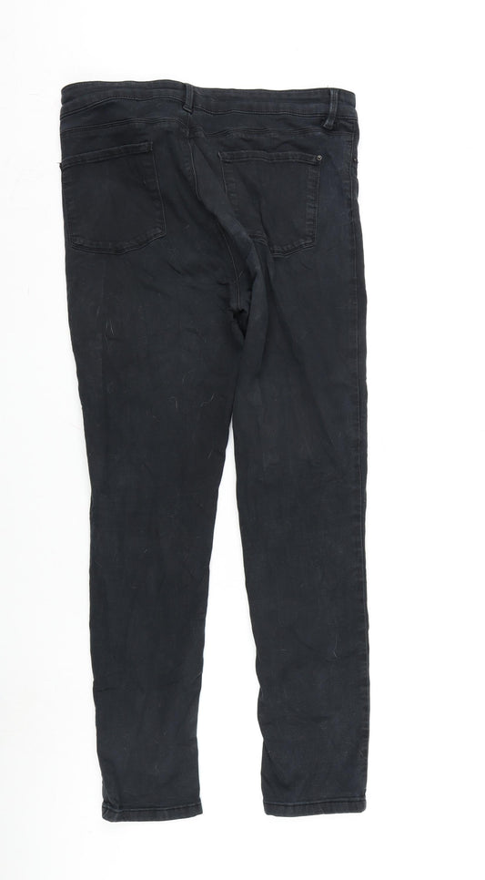 Therapy Sarah Womens Black Cotton Blend Skinny Jeans Size 16 L26.5 in Regular Zip
