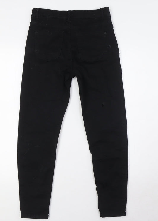 Marks and Spencer Womens Black Cotton Skinny Jeans Size 6 L26 in Regular Button