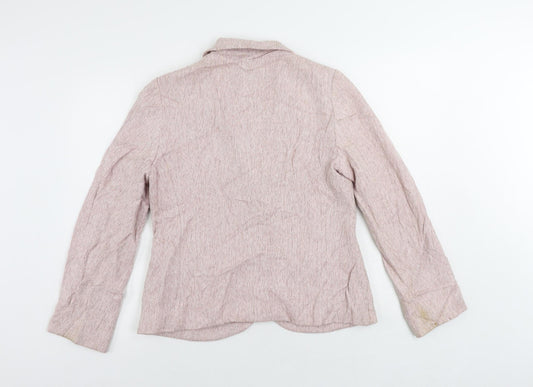 Artigiano Womens Pink Jacket Blazer Size 12 Button
