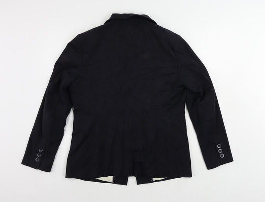 Marks and Spencer Womens Blue Jacket Blazer Size 16 Button