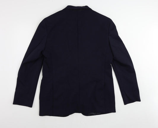 Marks and Spencer Mens Blue Polyamide Jacket Suit Jacket Size 42 Regular