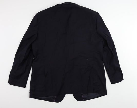 Brook Taverner Mens Blue Wool Jacket Suit Jacket Size 50 Regular