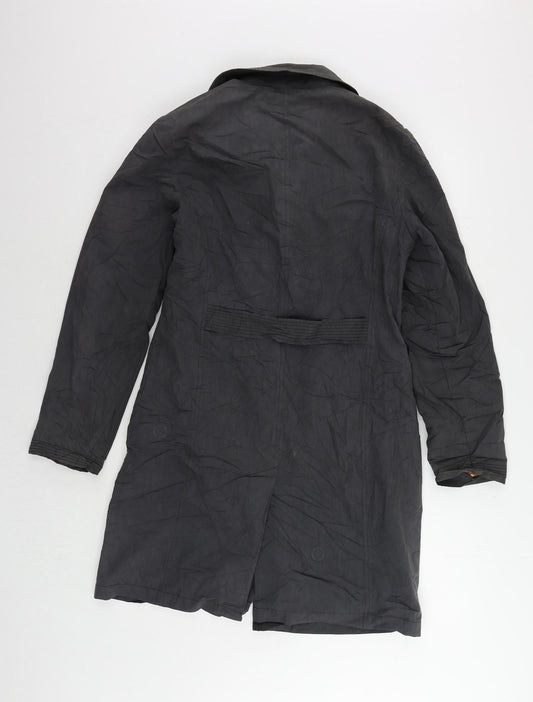 Monsoon Womens Grey Overcoat Coat Size 12 Button