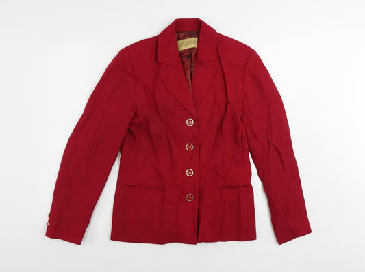 Paul Costelloe Womens Pink Jacket Blazer Size S Button