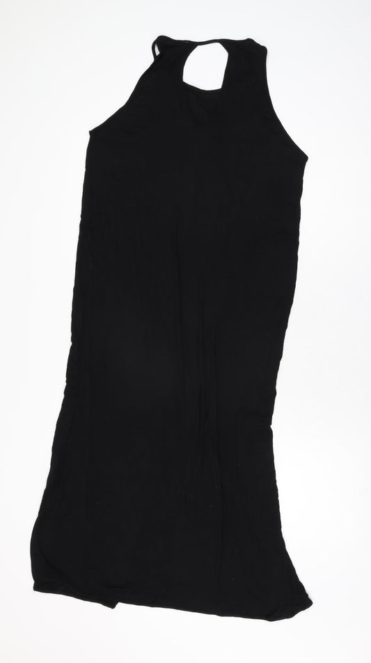 Zara Womens Black Polyester Shift Size L Round Neck Pullover