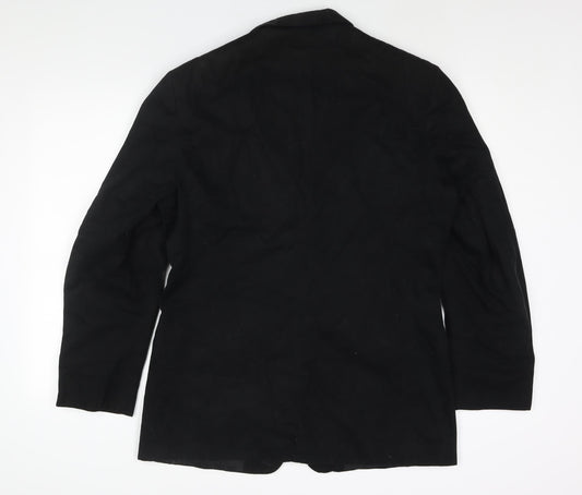 Woods & Gray Mens Black Jacket Blazer Size 40 Button