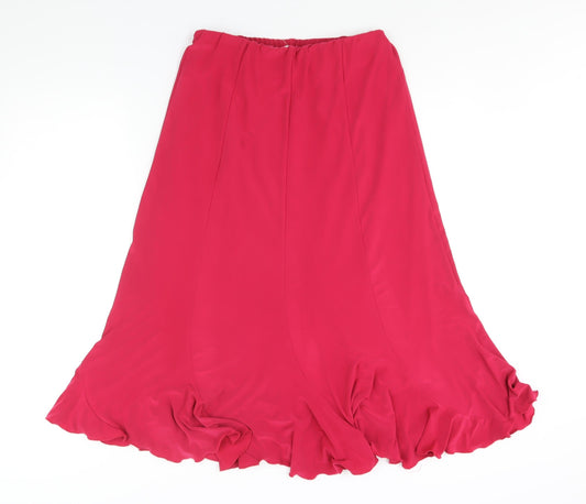 Saloos Womens Pink Polyester Trumpet Skirt Size M - Elasticated Waist