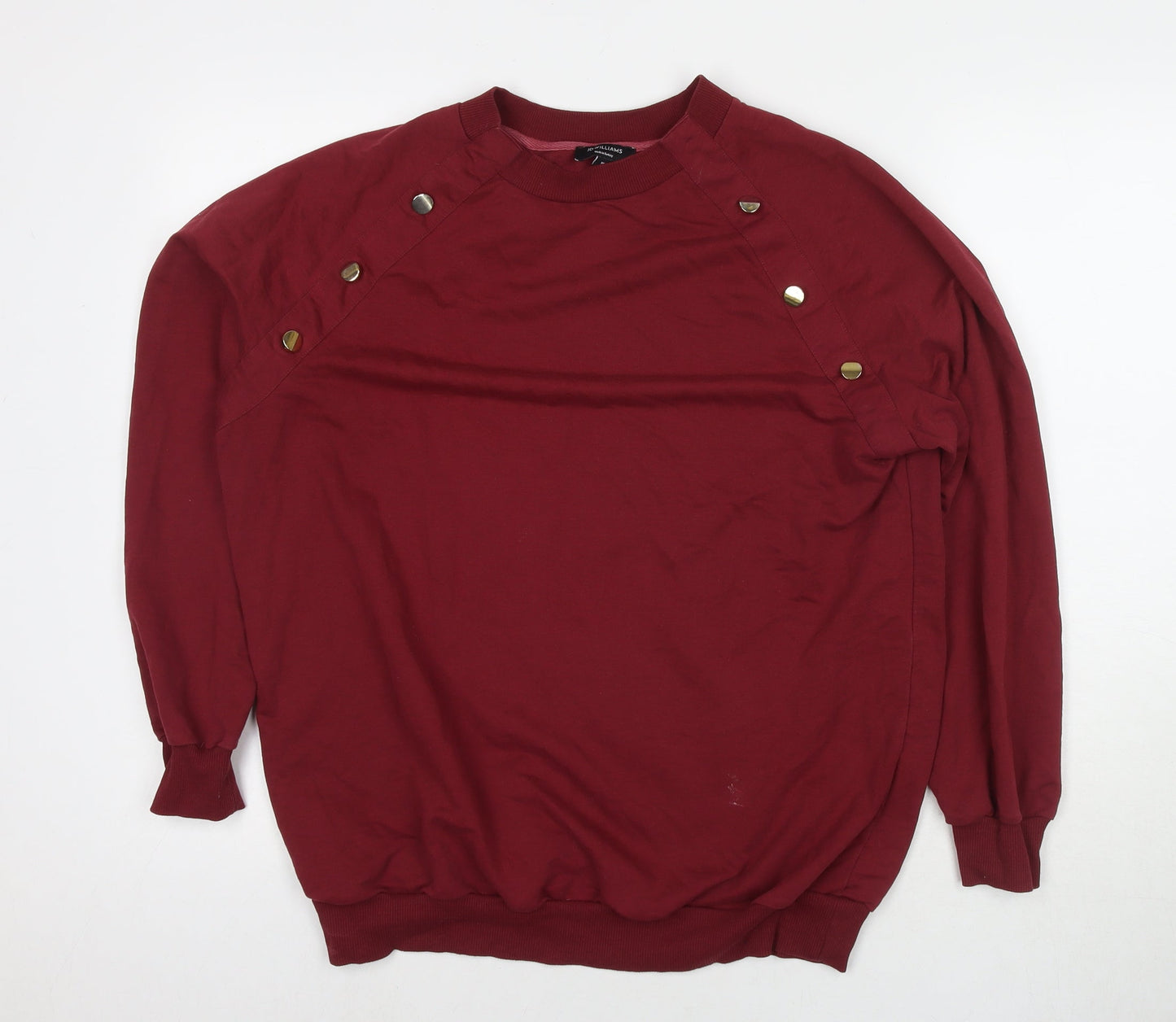 JD Williams Womens Red Cotton Pullover Sweatshirt Size 16 Pullover