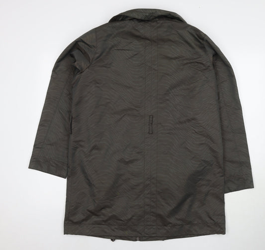 Marks and Spencer Womens Brown Parka Jacket Size 14 Zip