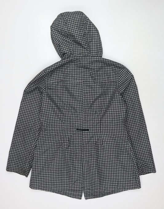 Jones Womens Black Herringbone Jacket Size M Zip