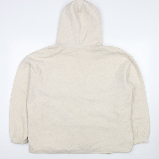 Zara Womens Beige Polyester Pullover Hoodie Size M Pullover