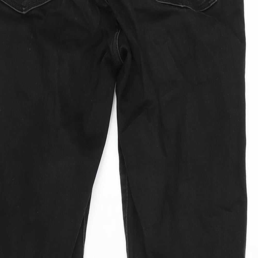 Levi's Womens Grey Cotton Blend Straight Jeans Size 30 in L29 in Slim Zip