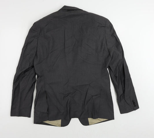 NEXT Mens Grey Wool Jacket Suit Jacket Size 42 Regular