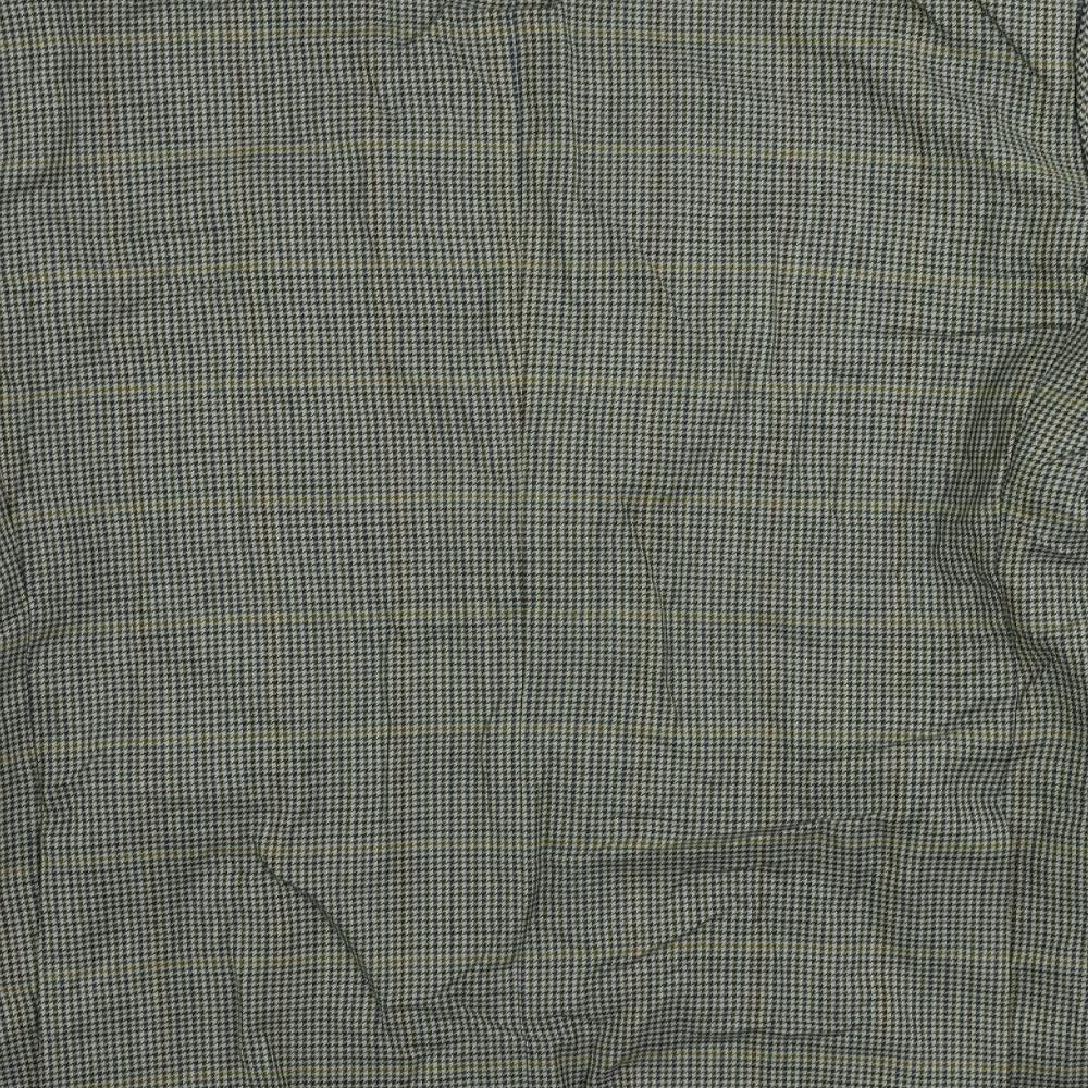 Marks and Spencer Mens Green Plaid Wool Jacket Suit Jacket Size 42 Regular