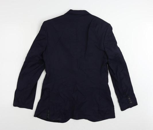 Marks and Spencer Mens Blue Polyester Jacket Suit Jacket Size 38 Regular