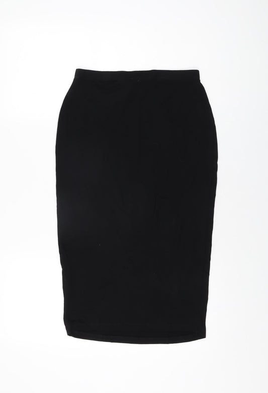 ASOS Womens Black Viscose Straight & Pencil Skirt Size 8