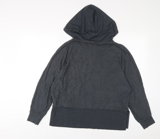 NEXT Womens Grey Viscose Pullover Hoodie Size 12 Pullover