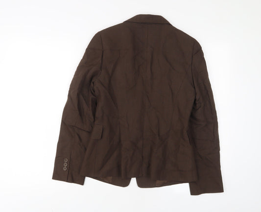G2000 Womens Brown Jacket Blazer Size 10 Button