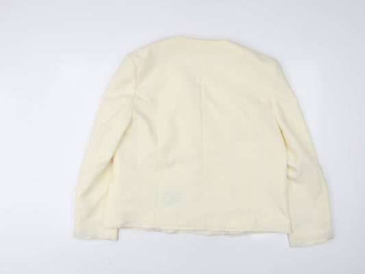 Debenhams Womens Ivory Jacket Size 18 Button
