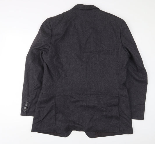 St Michael Mens Grey Wool Jacket Suit Jacket Size 42 Regular