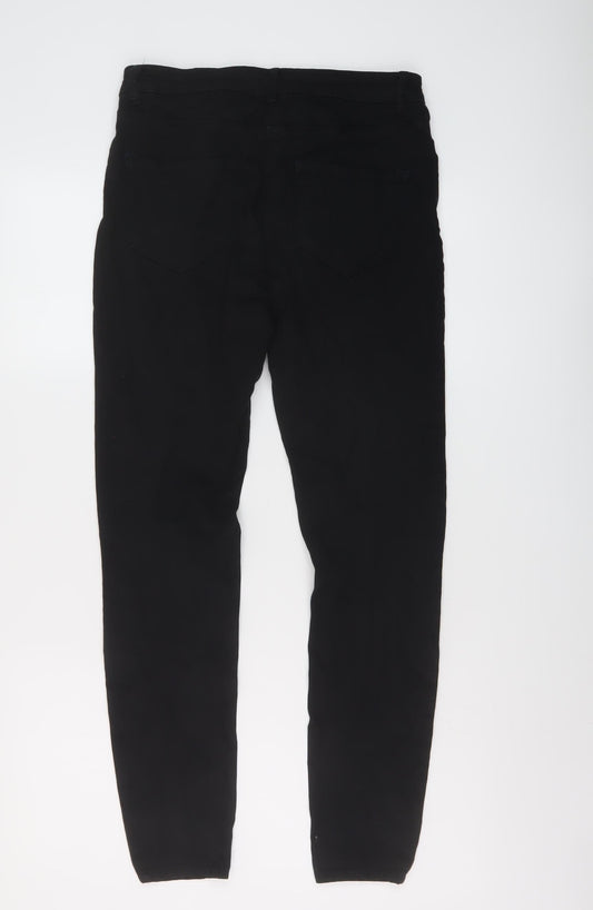 NEXT Womens Black Cotton Jegging Jeans Size 10 L28 in Regular Button