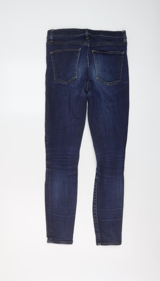 Gap Womens Blue Cotton Skinny Jeans Size 28 in L27 in Regular Button