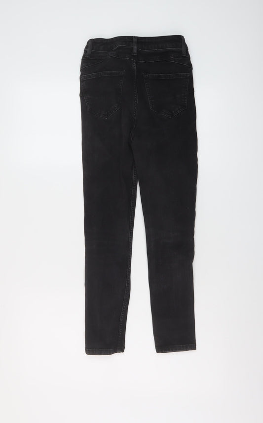 New Look Womens Grey Cotton Skinny Jeans Size 6 L23 in Regular Button