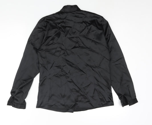 Womens UK Size 8 St Michael Black Polyester Blouse
