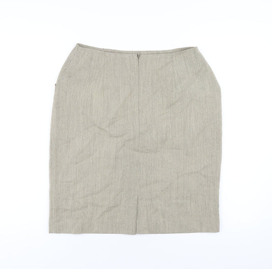 Jones New York Womens Beige Wool Straight & Pencil Skirt Size 10 Zip