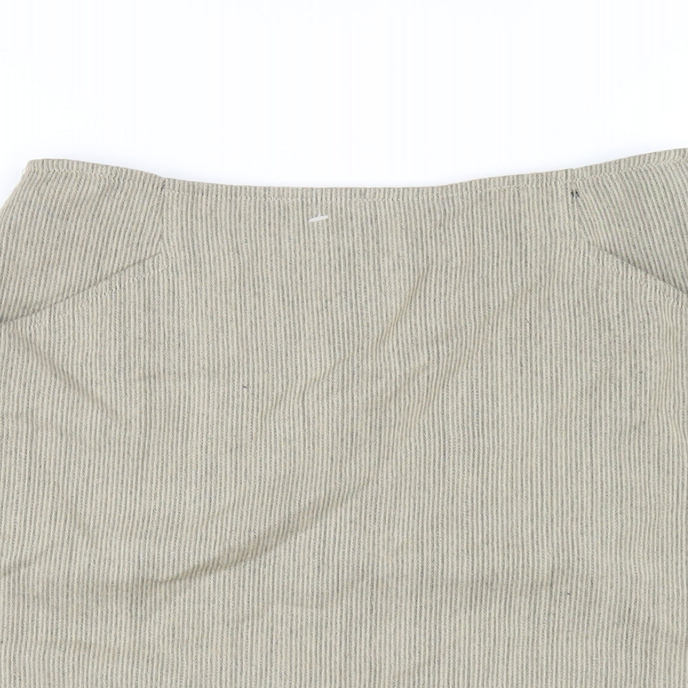 Jones New York Womens Beige Wool Straight & Pencil Skirt Size 10 Zip