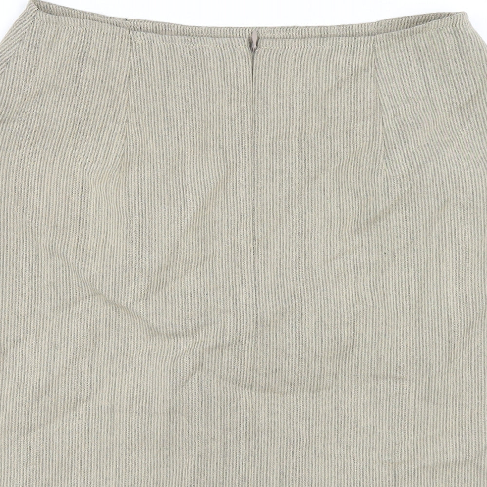 Jones New York Womens Beige Wool Straight & Pencil Skirt Size 10 Zip