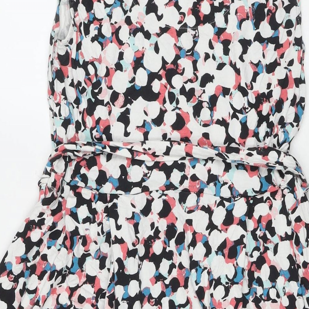 Brand and care label for Maine New England women’s multicoloured geometric viscose tank dress, round neck pullover