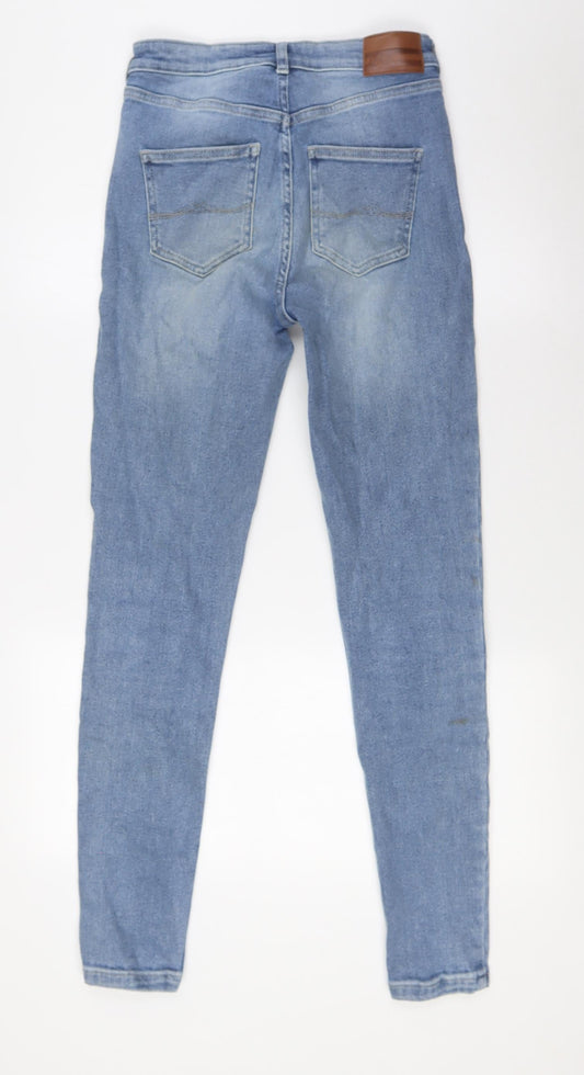 Jack Wills Womens Blue Cotton Skinny Jeans Size 26 in L29 in Slim Button - High Waist