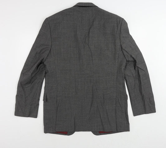 Marks and Spencer Mens Grey Polyester Jacket Suit Jacket Size 46 Regular