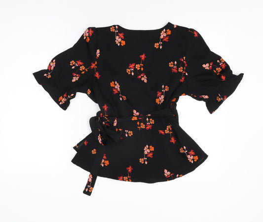 Womens UK Size M VERO MODA Black Polyester Blouse