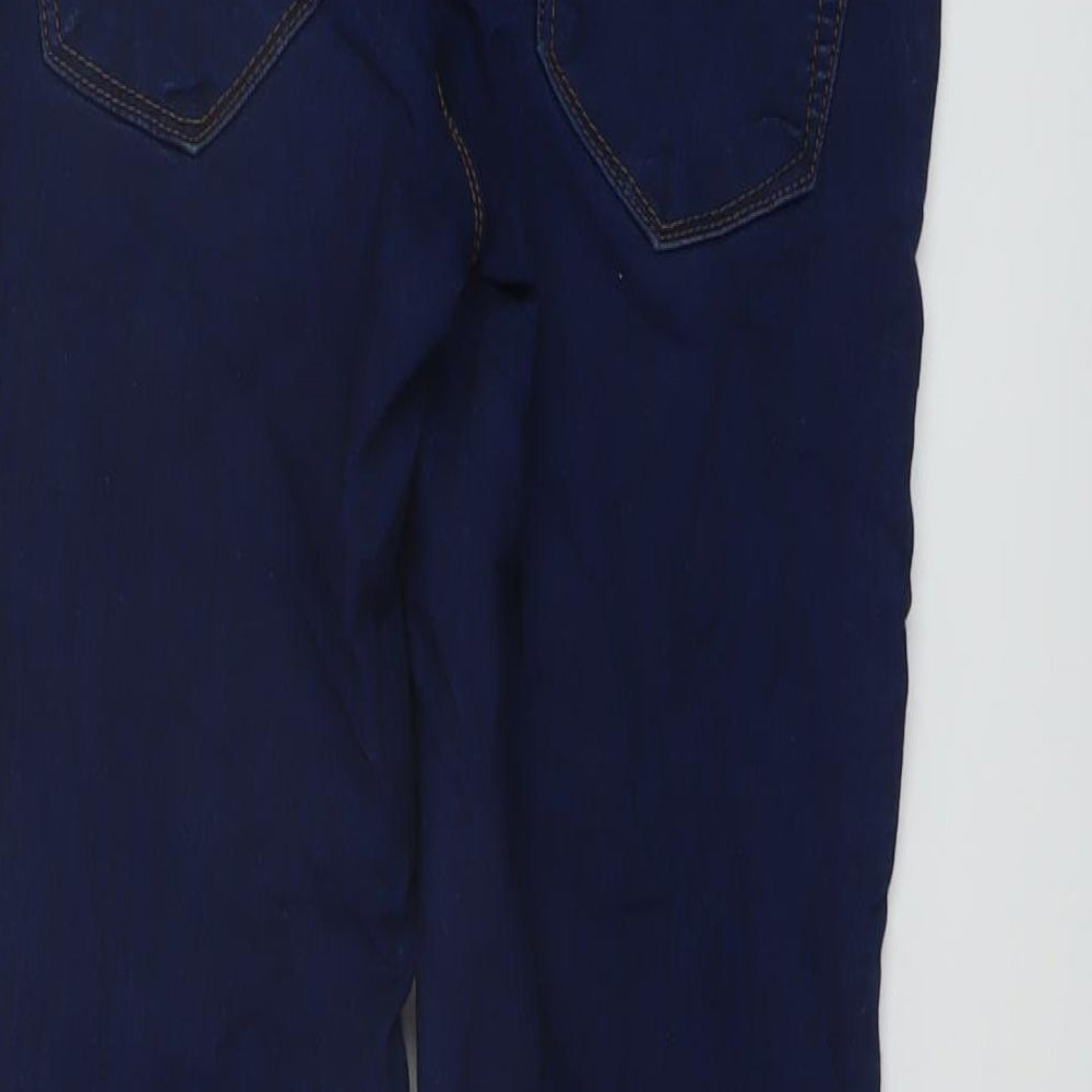 Brand and care label for Denim & Co. women’s blue cotton jegging jeans, size UK 6, 27-inch leg regular