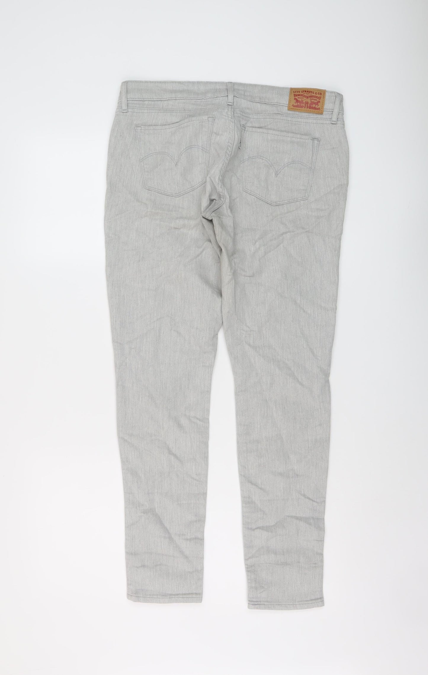 Levi's Womens Grey Cotton Skinny Jeans Size 28 in L29 in Regular Button