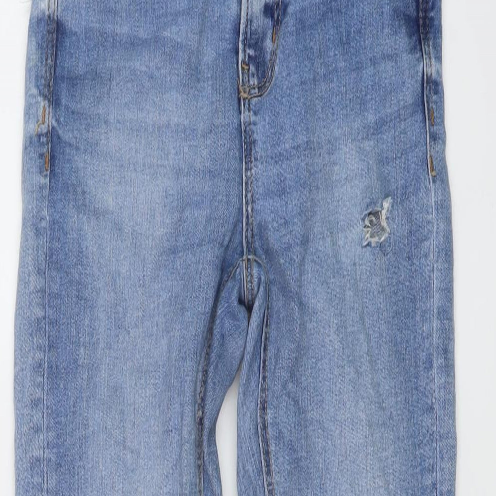 Stradivarius Womens Blue Cotton Skinny Jeans Size 6 L27 in Regular Button