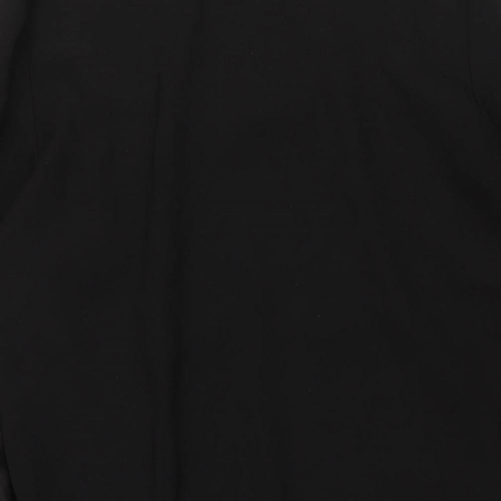 Marks and Spencer Womens Black Polyester Shift Size 12 Scoop Neck Pullover - Bell Sleeve