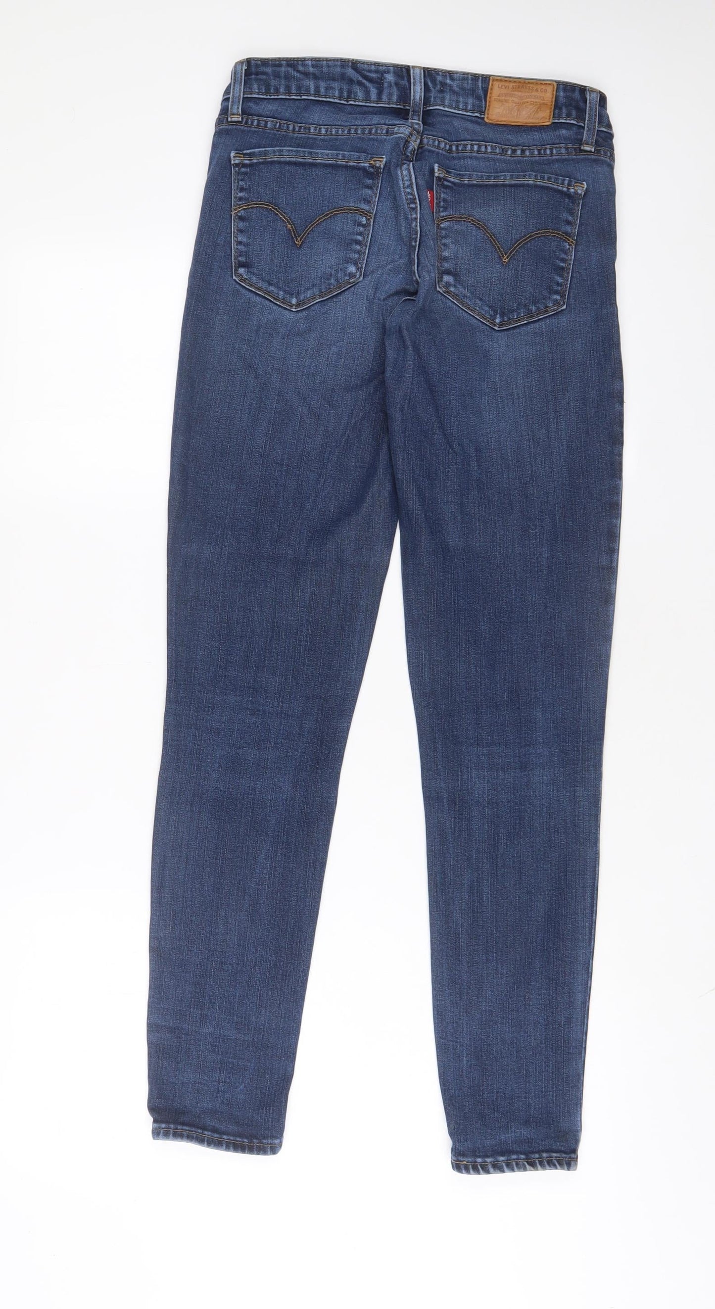 Levi's Womens Blue Cotton Skinny Jeans Size 26 in L30 in Regular Zip