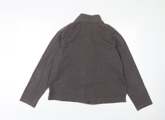 Marks and Spencer Womens Brown Cotton Full Zip Sweatshirt Size 18 Zip