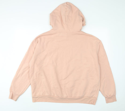 Disney Womens Pink Cotton Pullover Hoodie Size XL Pullover