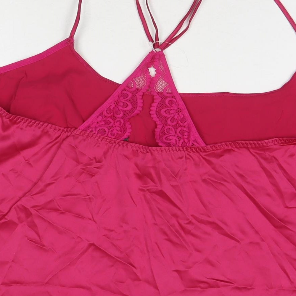 Marks and Spencer Womens Purple Polyester Camisole Tank Size L Round Neck