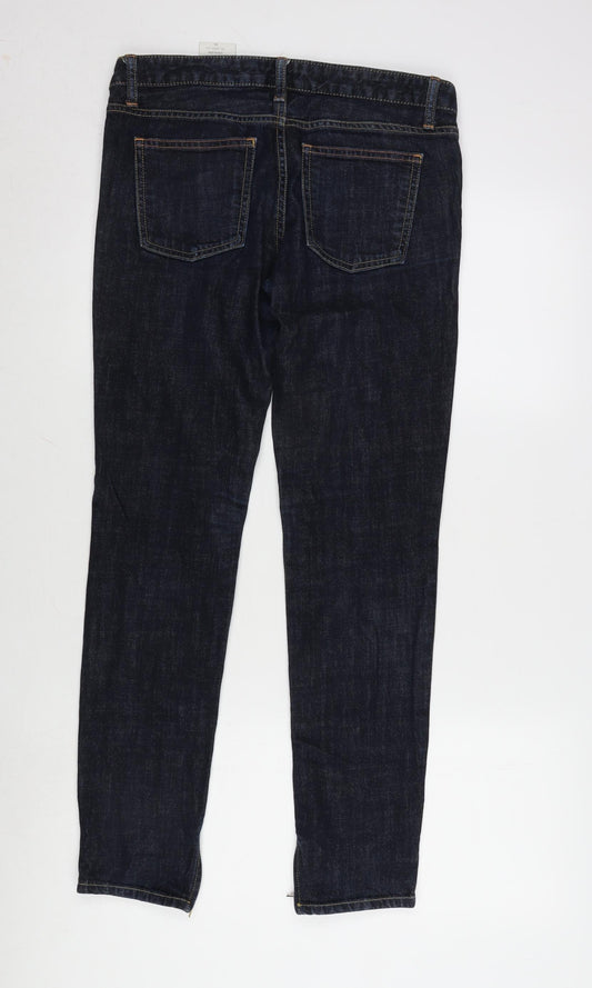 Gap Womens Blue Cotton Blend Skinny Jeans Size 30 in L29 in Regular Zip - Zips to ankle