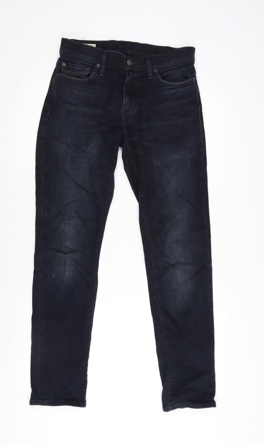 Levi's Mens Blue Cotton Straight Jeans Size 32 in L31 in Regular Zip