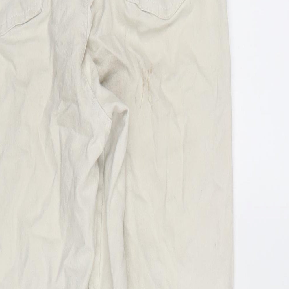 Kennys Womens Ivory Cotton Blend Tapered Jeans Size 25 in L31 in Regular Zip