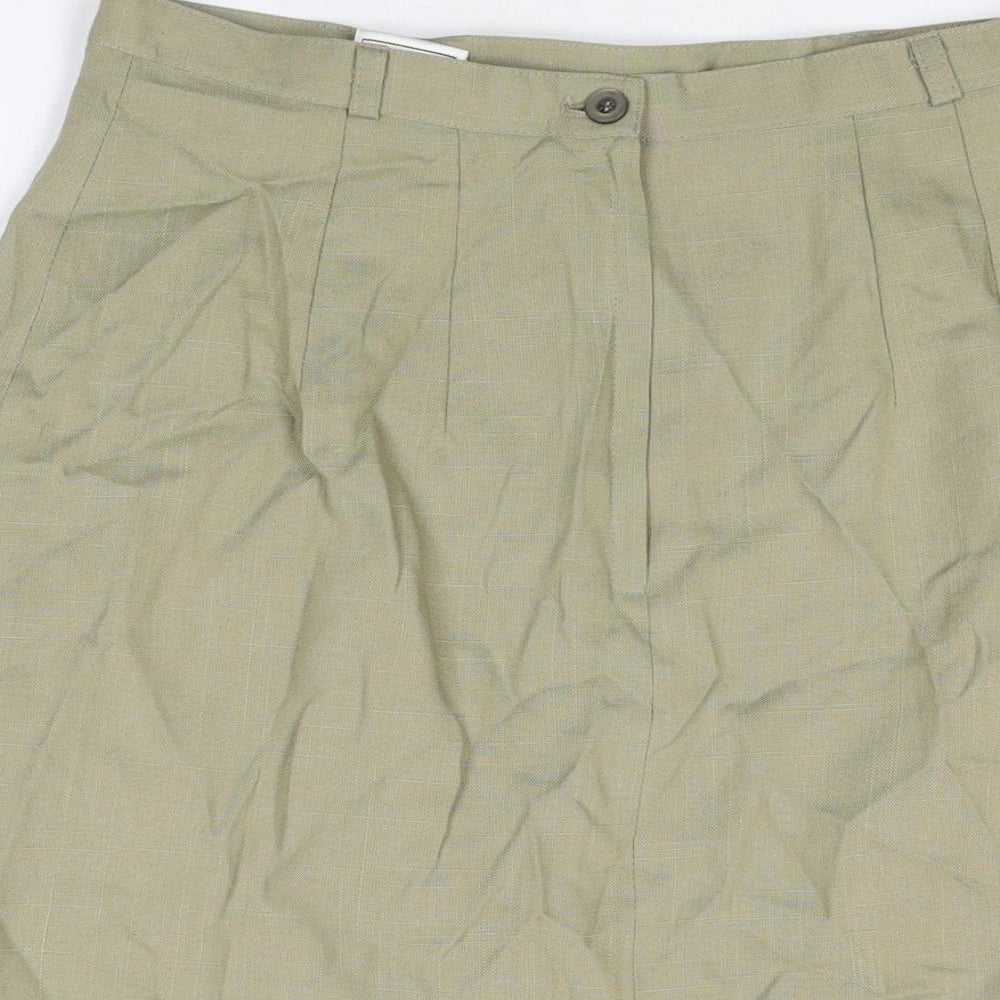 St Bernard Womens Beige Polyester Straight & Pencil Skirt Size 14 Zip