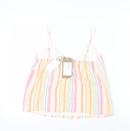Womens UK Size M Stradivarius Multicoloured Viscose Tank