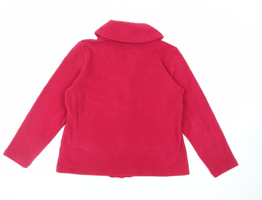 Lands' End Womens Pink Jacket Size M Button