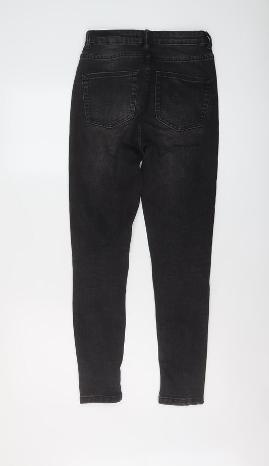 Denim & Co. Womens Black Cotton Skinny Jeans Size 10 L27 in Regular Button